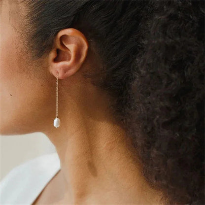 [ElanLuxe]Tessa Pearl Tassel Earrings