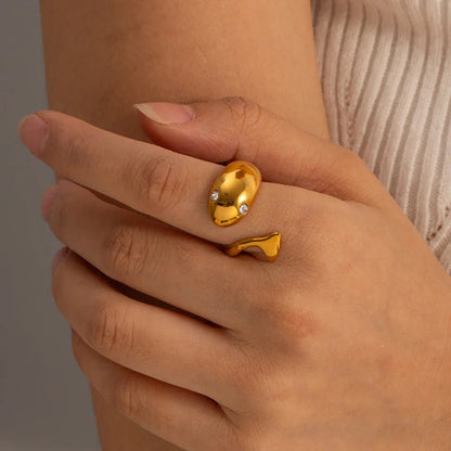 [ElanLuxe]Etta Gold Serpent Ring