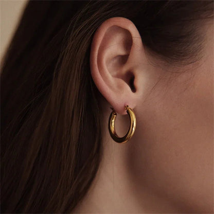 [ElanLuxe]Broad Round Hoops