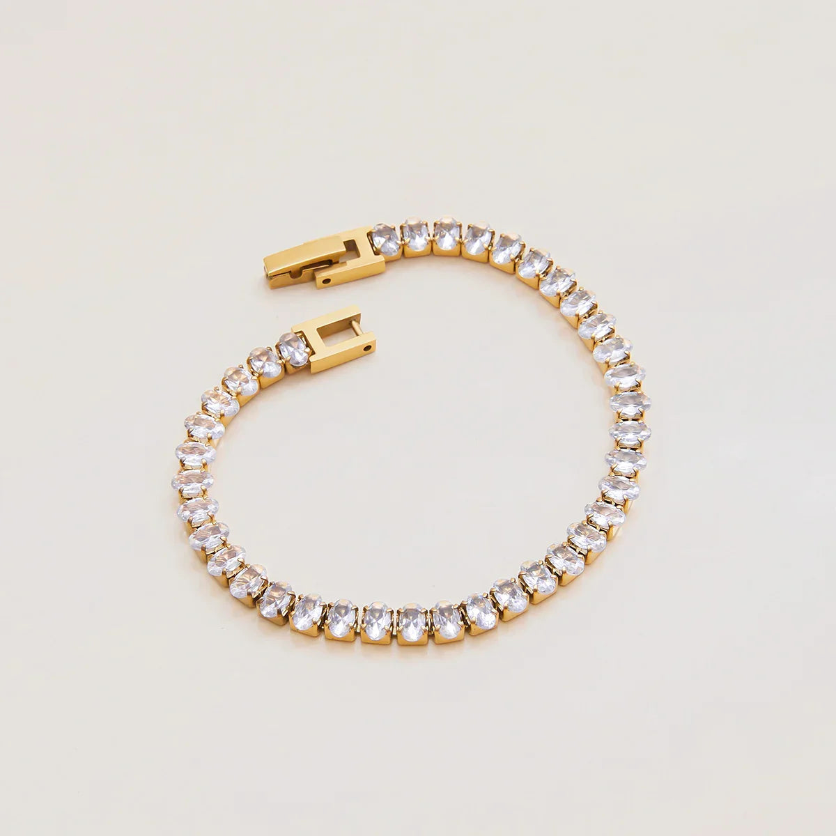 [ElanLuxe]Avaria Oval Cut Tennis Bracelet
