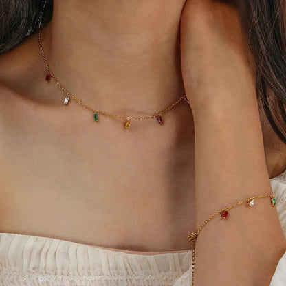 [ElanLuxe]Josephine Gemstone Necklace