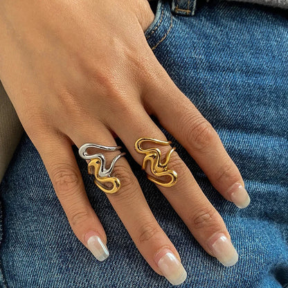 [ElanLuxe]Halle Abstract Gold Ring