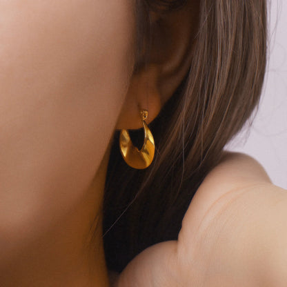 [ElanLuxe]Esti Irregular Hoop Earrings