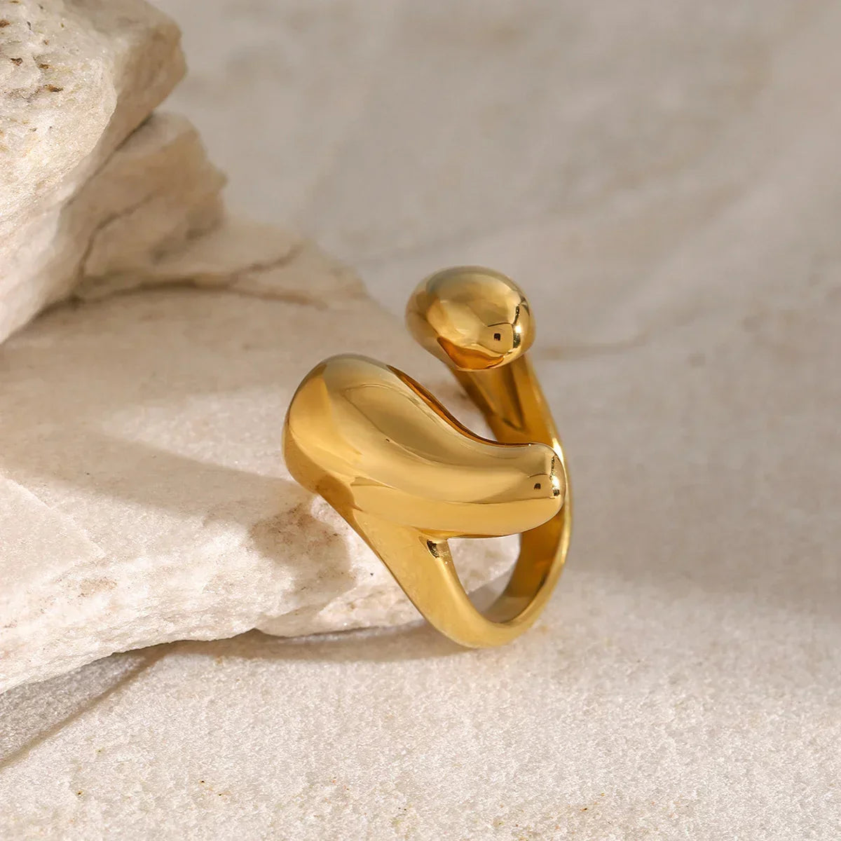 [ElanLuxe]Abstract Gold Ring