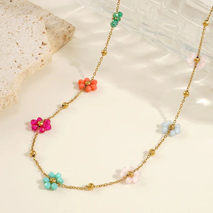 [ElanLuxe]Azalea Floral Gold Necklace