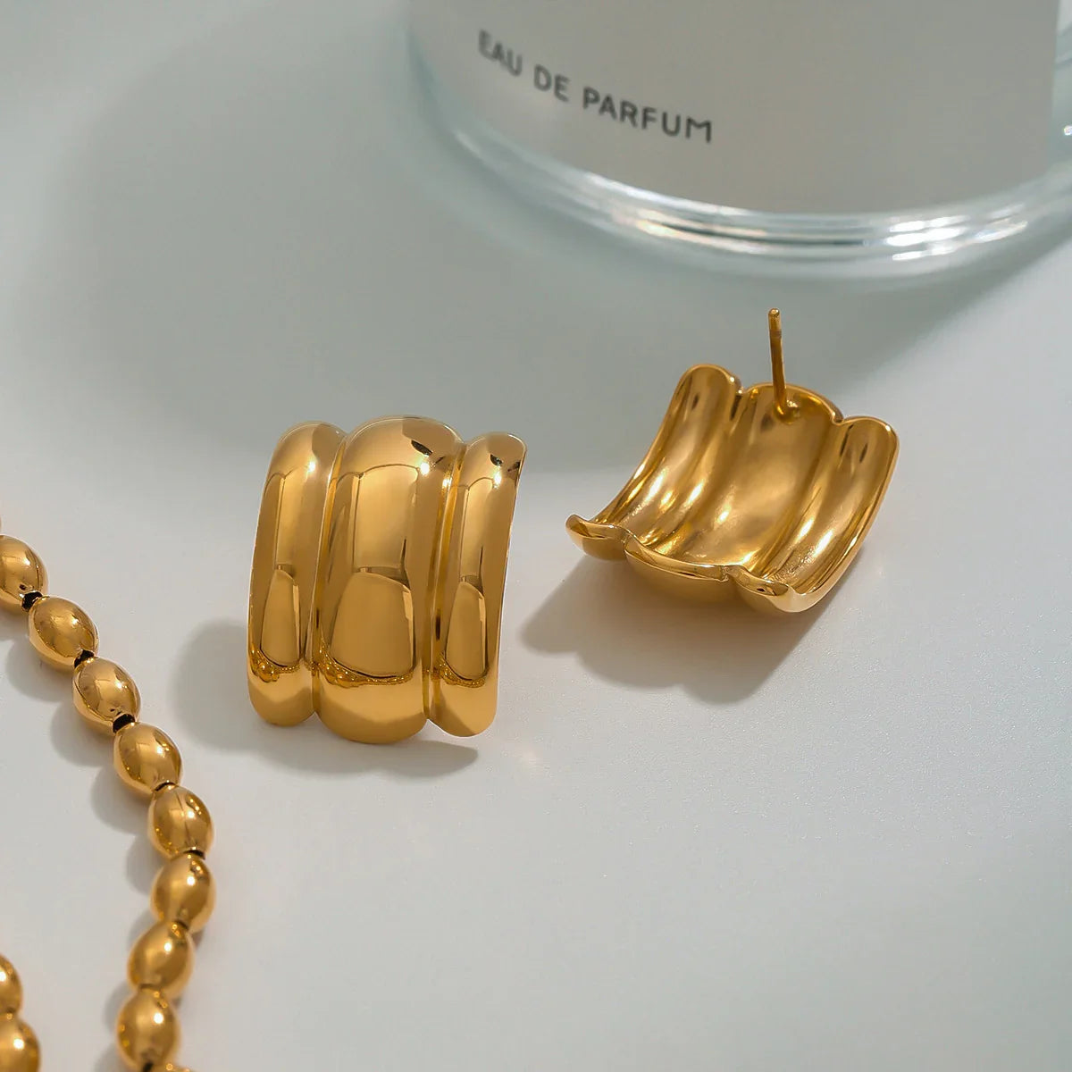 [ElanLuxe]Angela Gold Arch Earrings