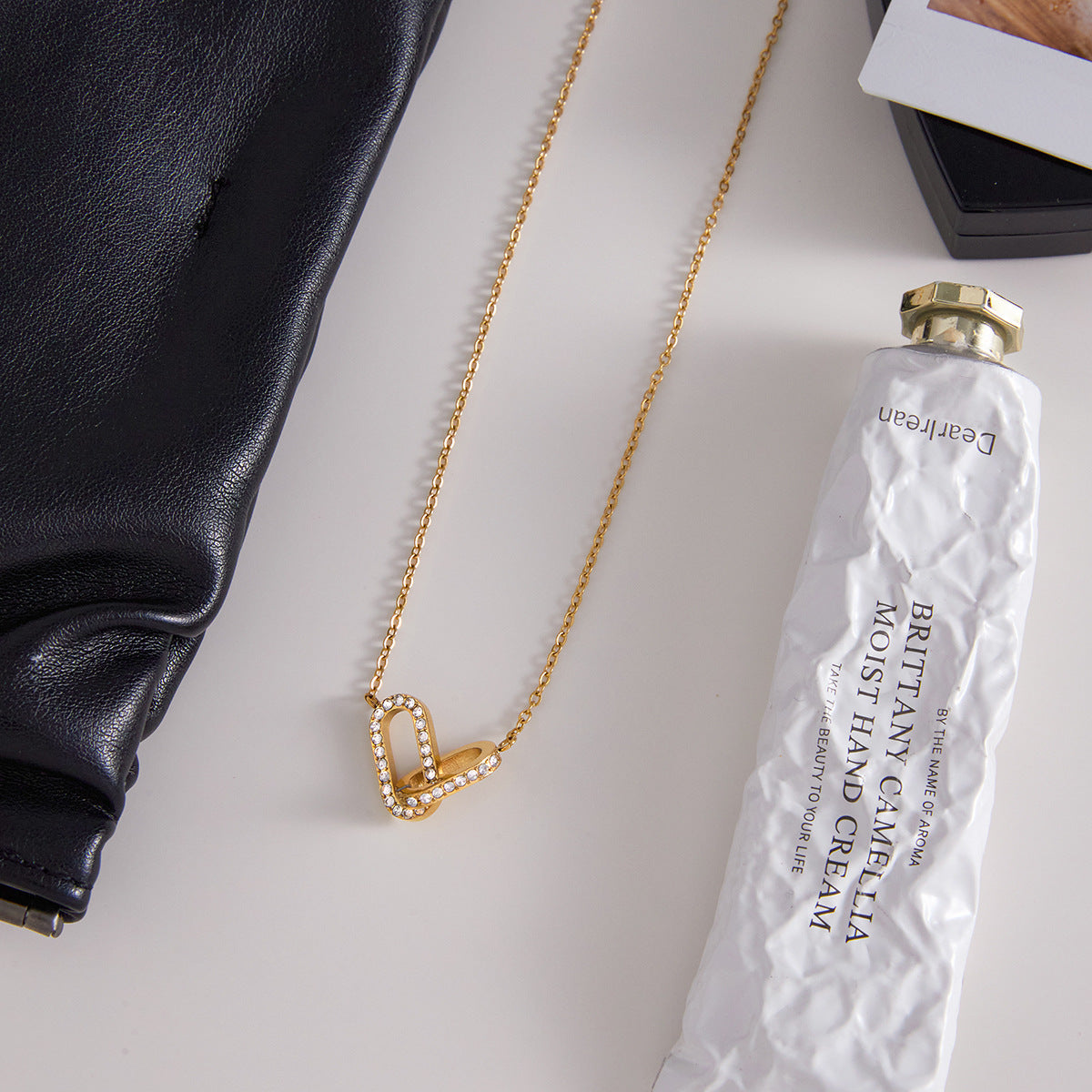 [ElanLuxe]Zoelle Interlocking Diamond Pendant