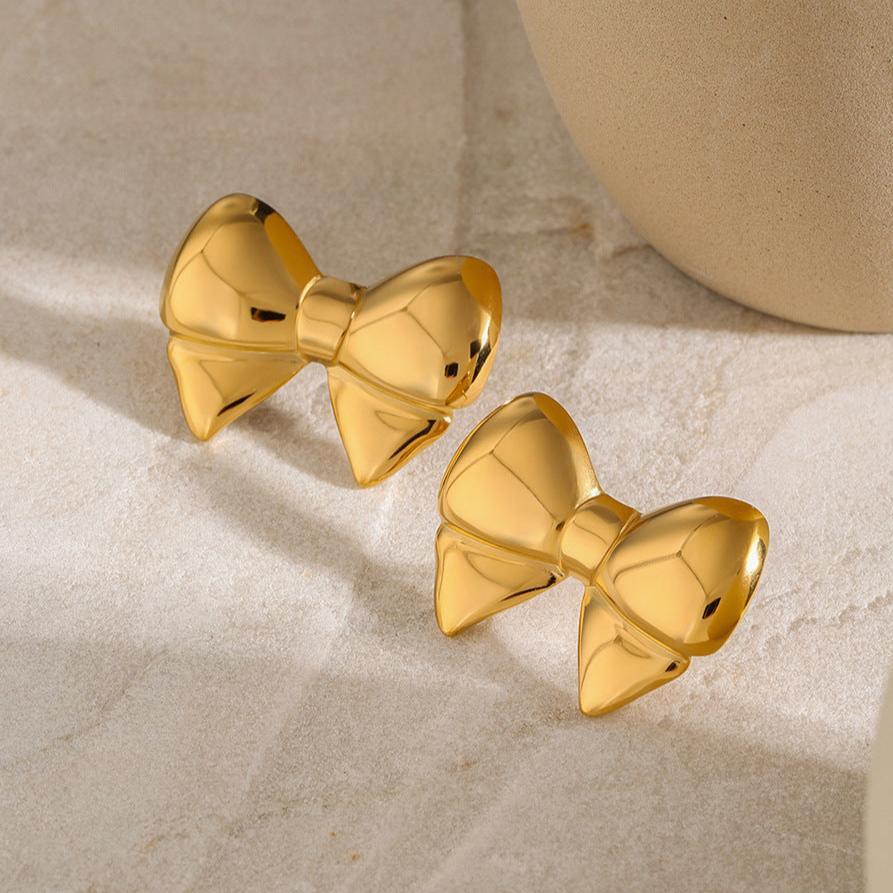 [ElanLuxe]Regina Bow Earrings