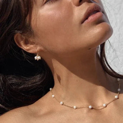[ElanLuxe]Nora Gold Pearl Necklace