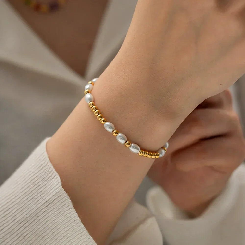 [ElanLuxe]Wynn Freshwater Pearl Bracelet