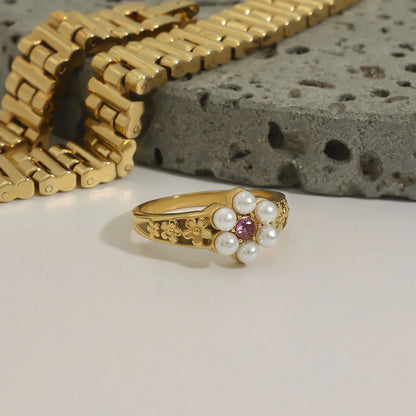 [ElanLuxe]Thalia Freshwater Pearl Ring
