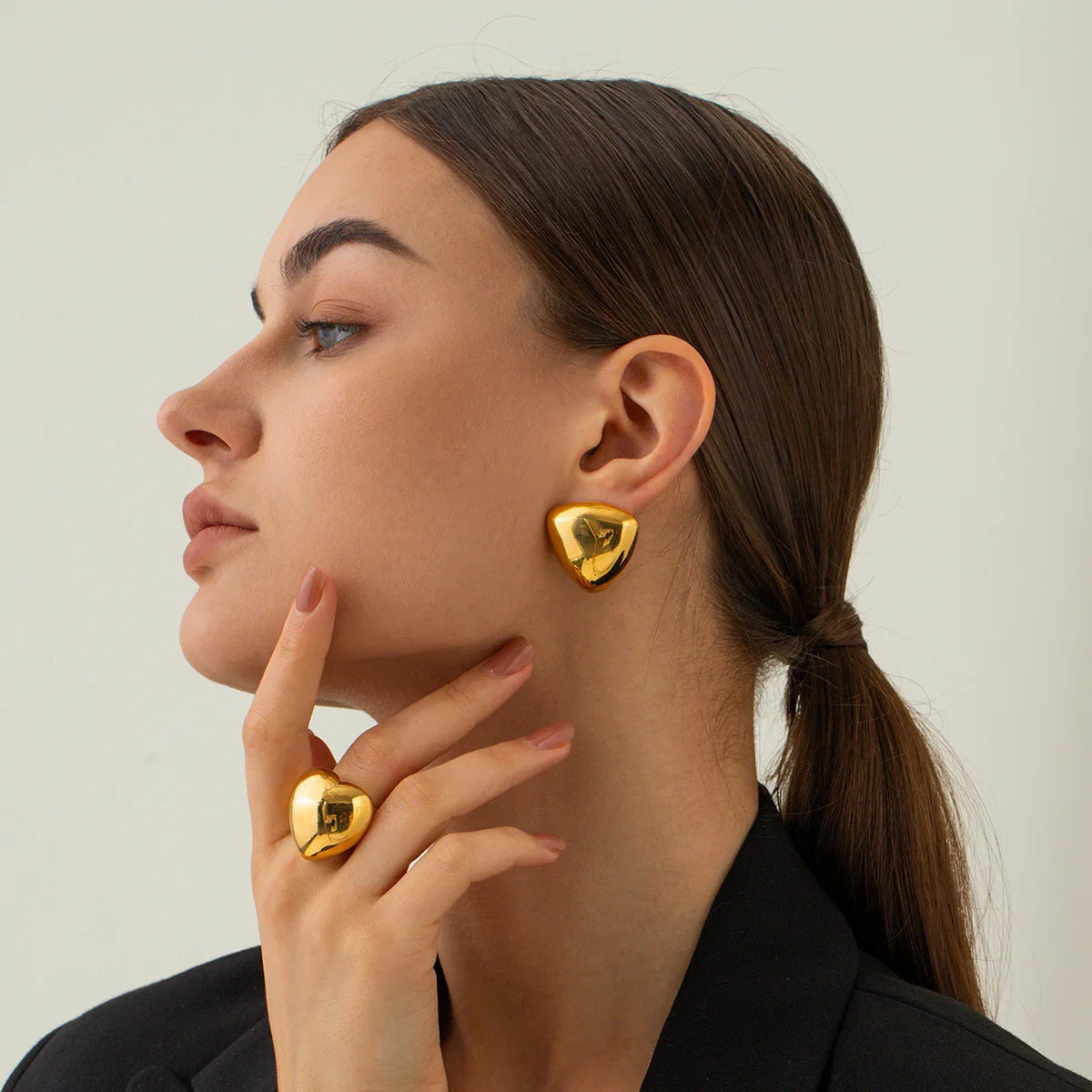 [ElanLuxe]Reagan Gold Earrings