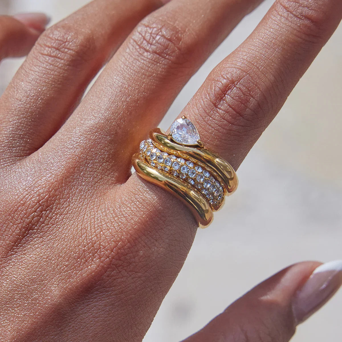 [ElanLuxe]Noemi Curated Ring Stack Collection