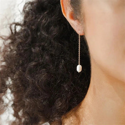 [ElanLuxe]Tessa Pearl Tassel Earrings