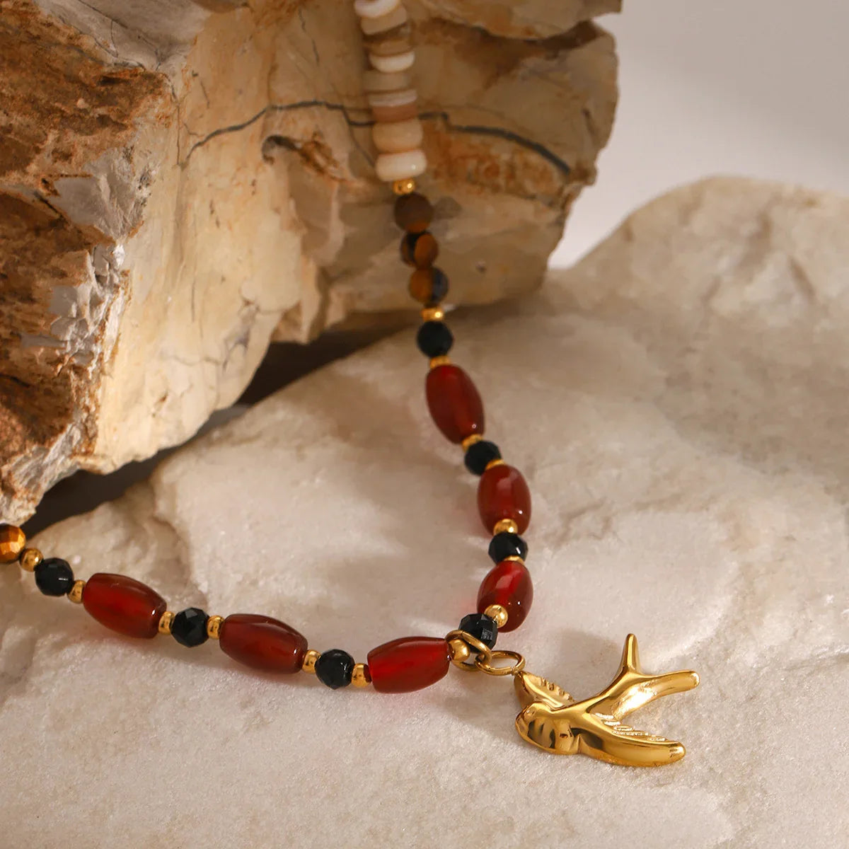 [ElanLuxe]Sierra Tiger Eye Beads Necklace