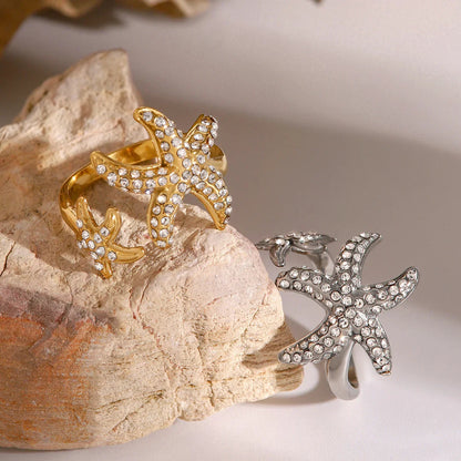 [ElanLuxe]Marina Starfish Diamond Ring