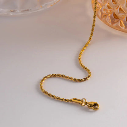 [ElanLuxe]Calle Rope Chain Gold Necklace