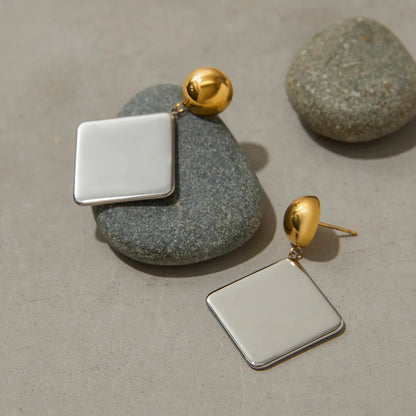 [ElanLuxe]Kelly Geometric Drop Earrings