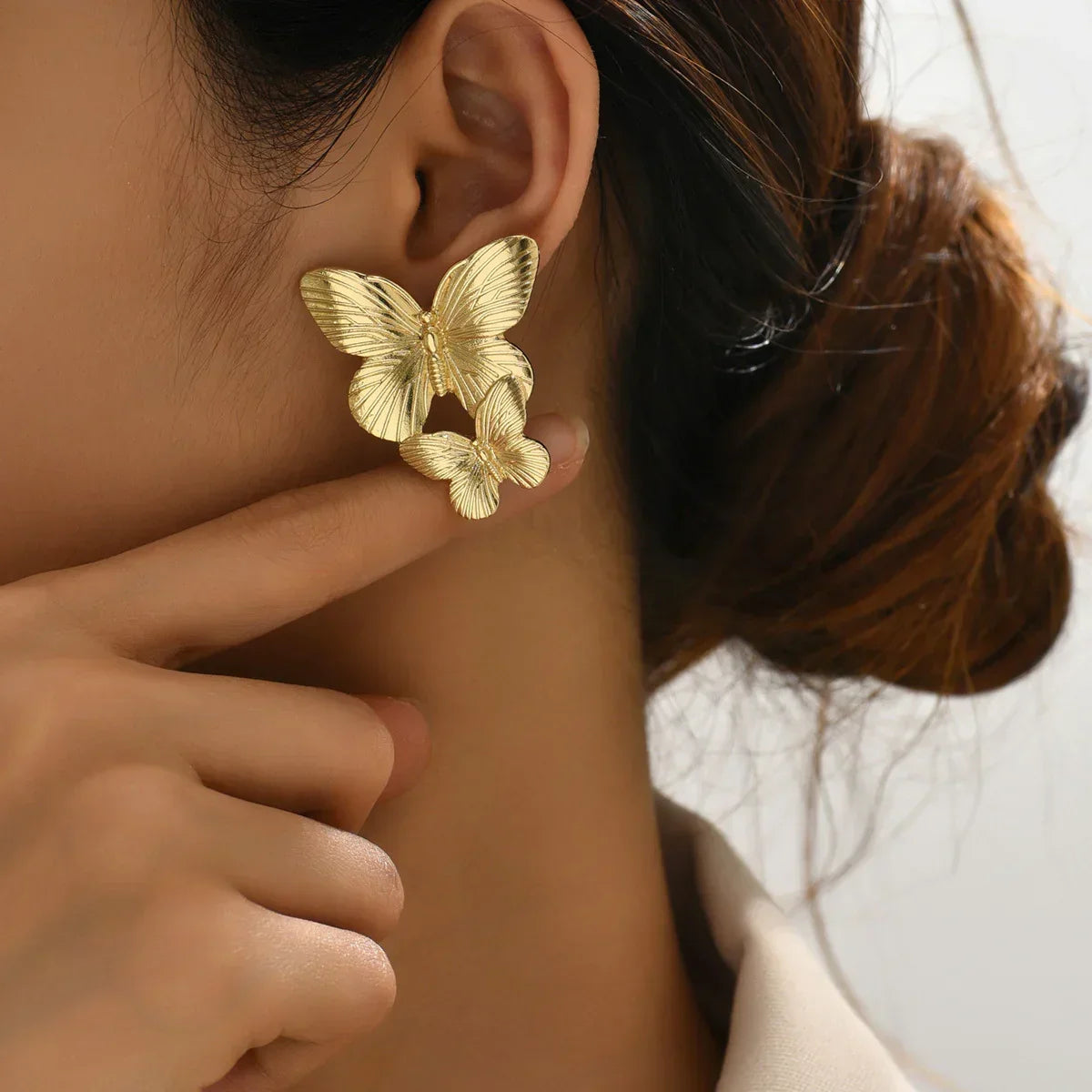 [ElanLuxe]Butterfly Gold Earrings