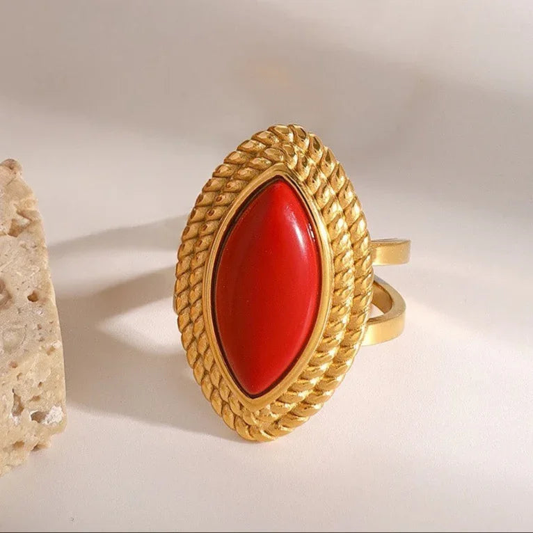 [ElanLuxe]Heidi Marquise Gold Ring