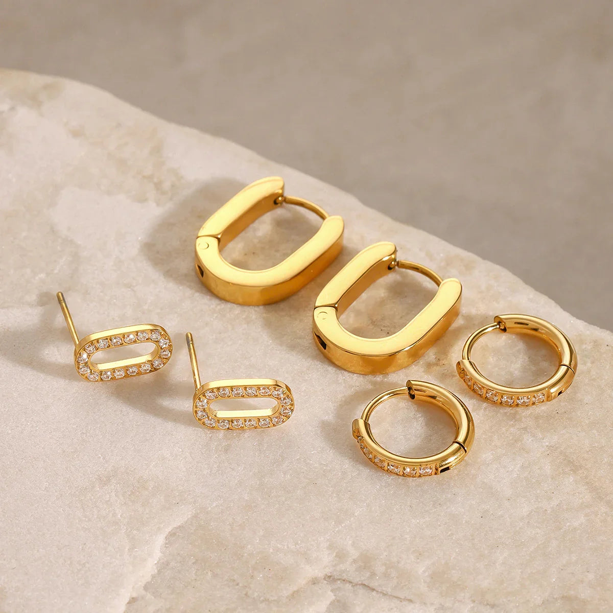 [ElanLuxe]Ryleigh Diamond Hoop Bundle