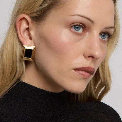 [ElanLuxe]Sybil Gold Enamel Earrings