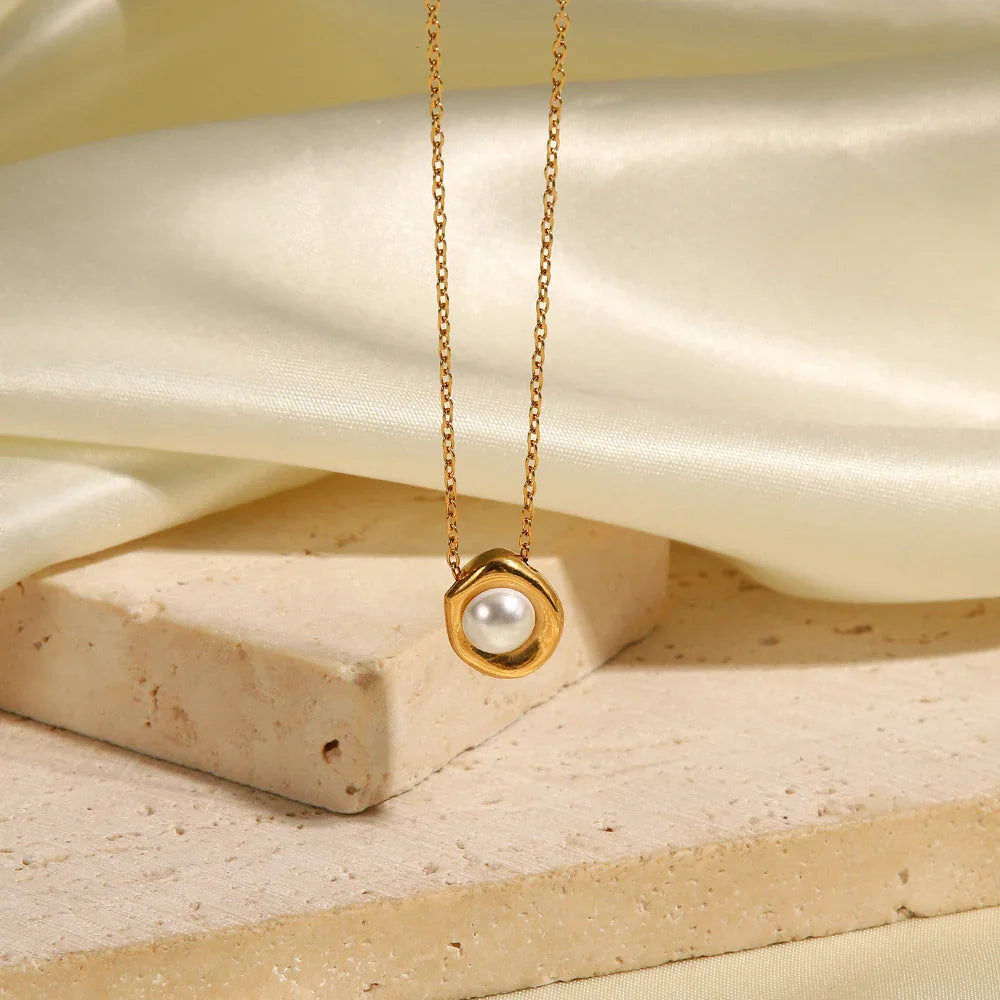 [ElanLuxe]Nancy Freshwater Pearl Necklace