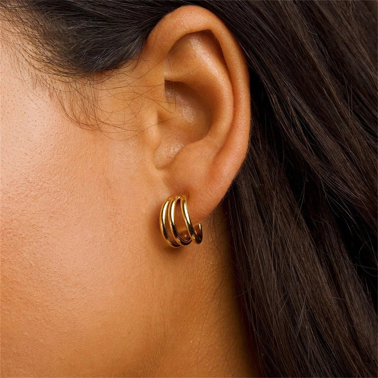 [ElanLuxe]Cradle Gold Earrings