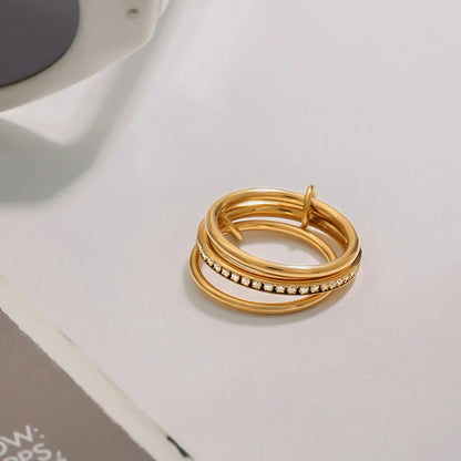 [ElanLuxe]Divine Diamond Ring Stack