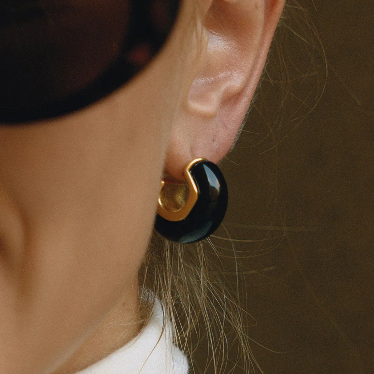 [ElanLuxe]Lexi Chunky Enamel Hoops