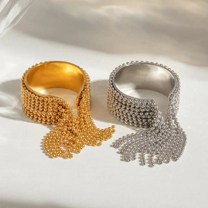 [ElanLuxe]Krystelle Gold Tassel Ring
