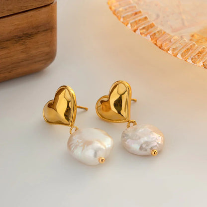 [ElanLuxe]Blanche Freshwater Pearl Earrings
