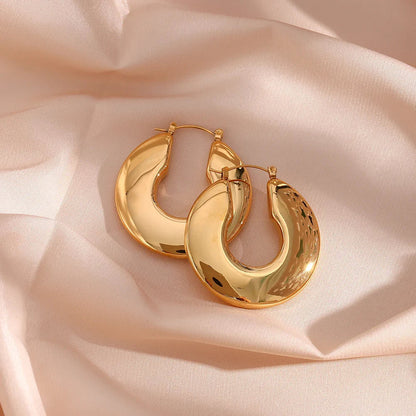 [ElanLuxe]Kayleigh Chunky Hoop Earrings