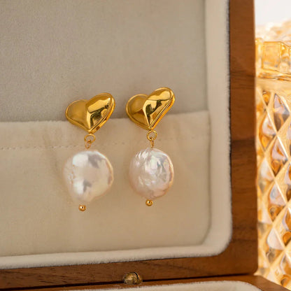 [ElanLuxe]Blanche Freshwater Pearl Earrings