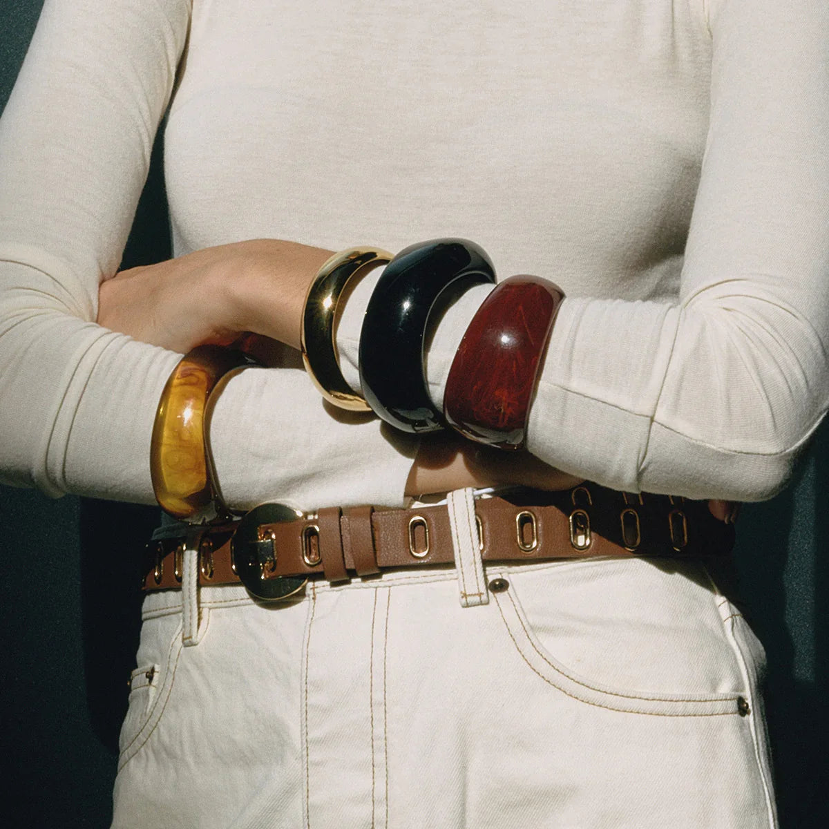 [ElanLuxe]Kaitlyn Chunky Acrylic Bangle