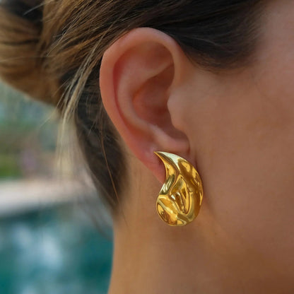 [ElanLuxe]Raven Vintage Teardrop Earrings