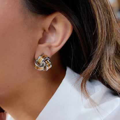[ElanLuxe]Avielle Chunky Gold Knot Earrings