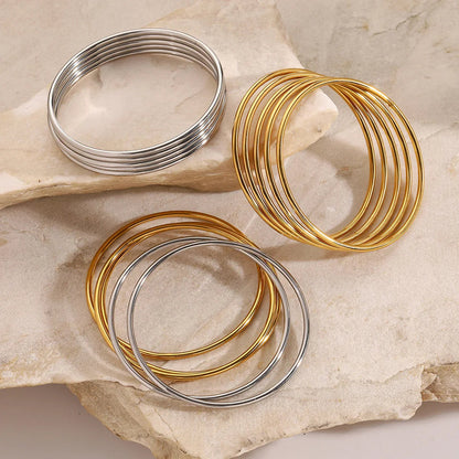 [ElanLuxe]Shannon Gold Bangle Set