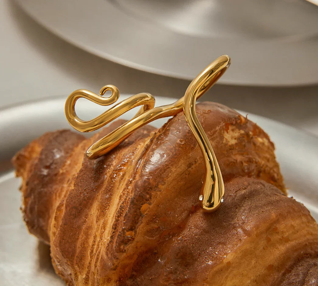 [ElanLuxe]Gemmie Golden Snake Ring
