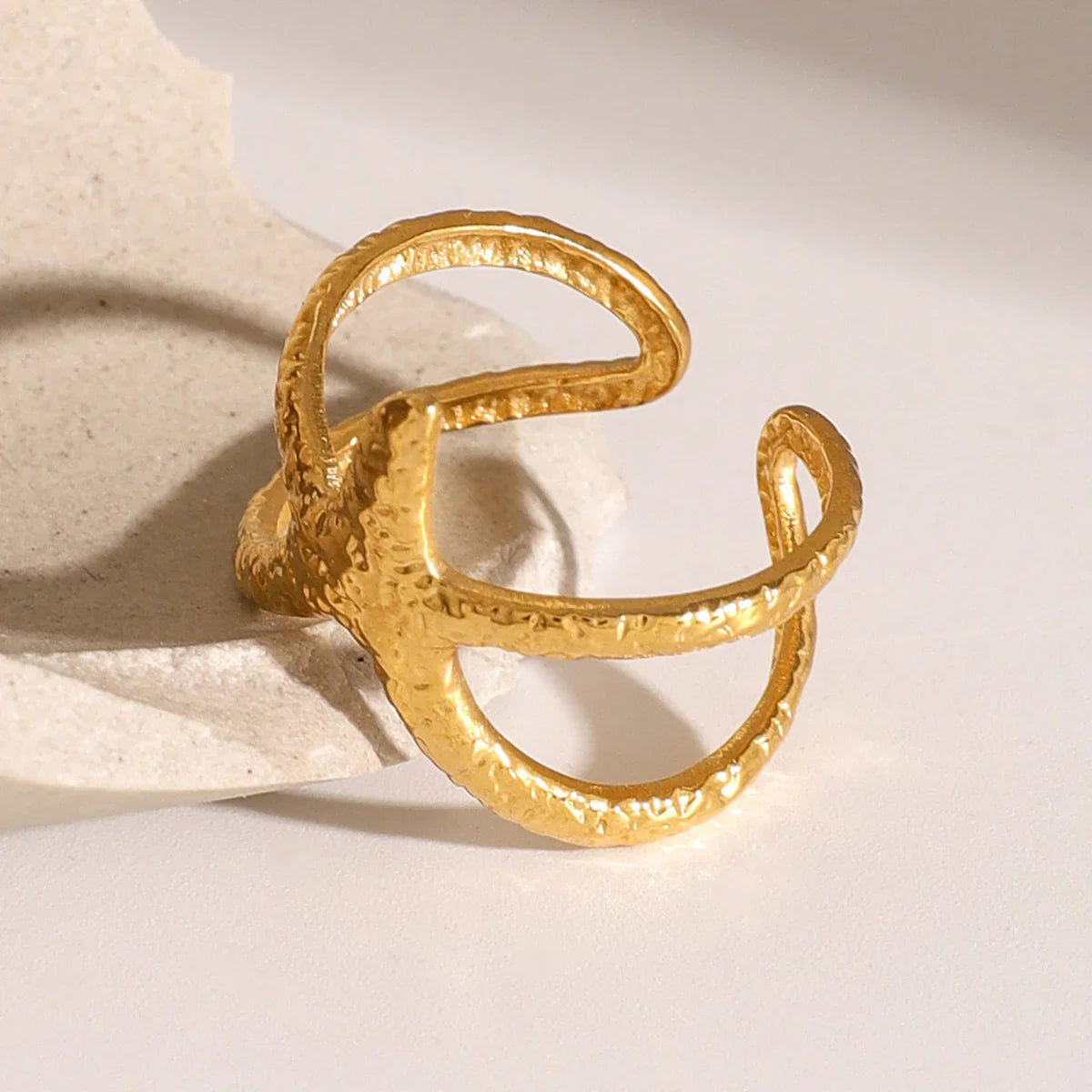 [ElanLuxe]Aurelie Gold Starfish Ring