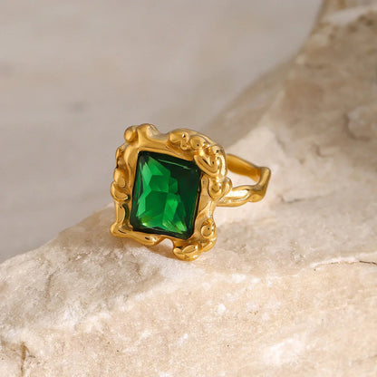 [ElanLuxe]Priscilla Emerald Ring