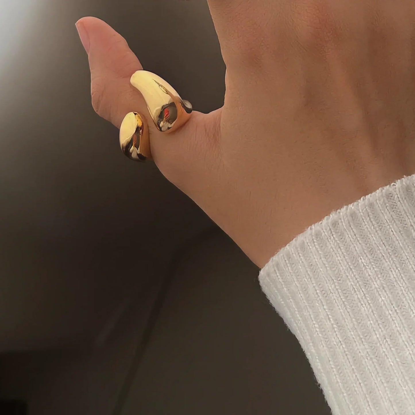 [ElanLuxe]Abstract Gold Ring