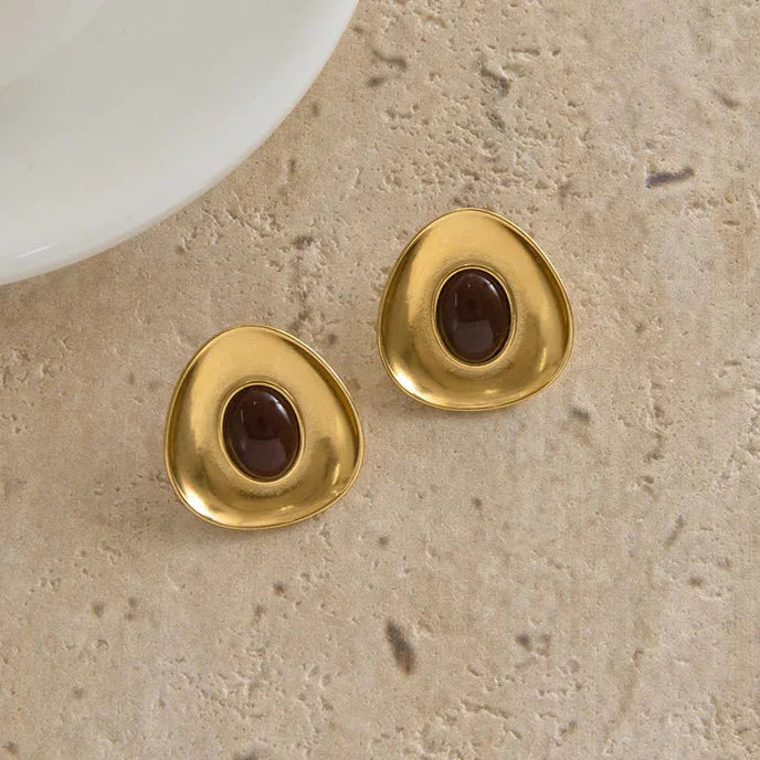 [ElanLuxe]Orissa Gold Enamel Earrings