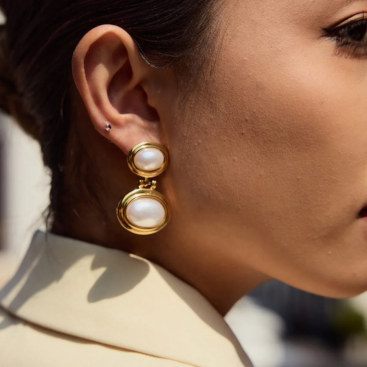 [ElanLuxe]Winnie Freshwater Pearl Earrings