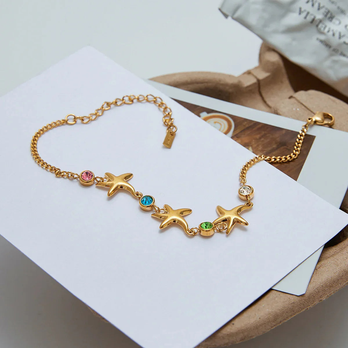 [ElanLuxe]Kristine Golden Starfish Bracelet