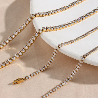 [ElanLuxe]Wisteria Diamond Tennis Necklace