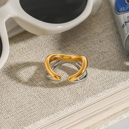 [ElanLuxe]Deanna Gold Intertwined Ring