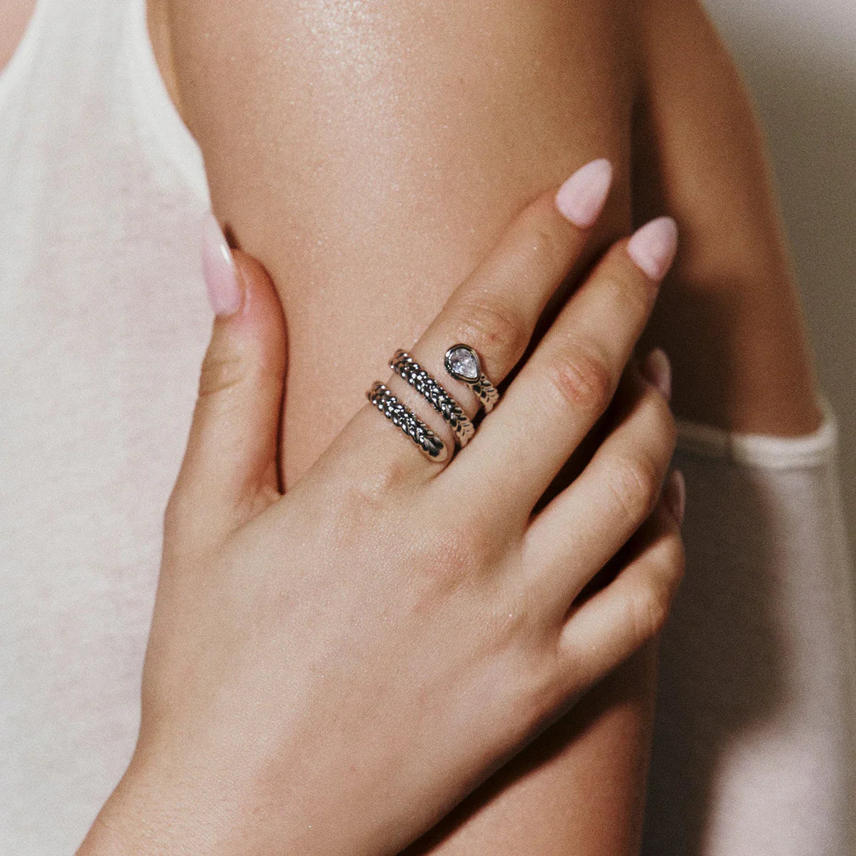 [ElanLuxe]Davina Gold Serpent Ring