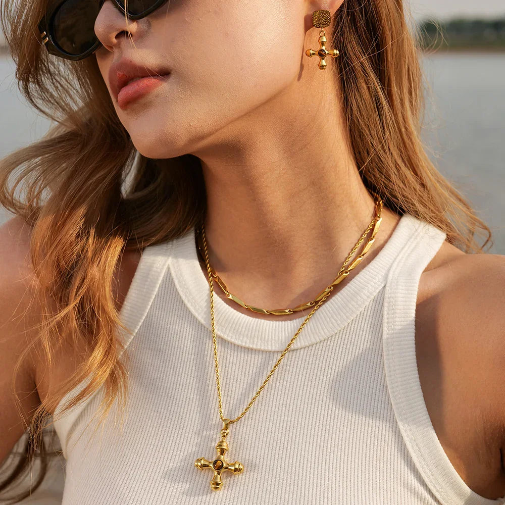 [ElanLuxe]Della Gold Necklace