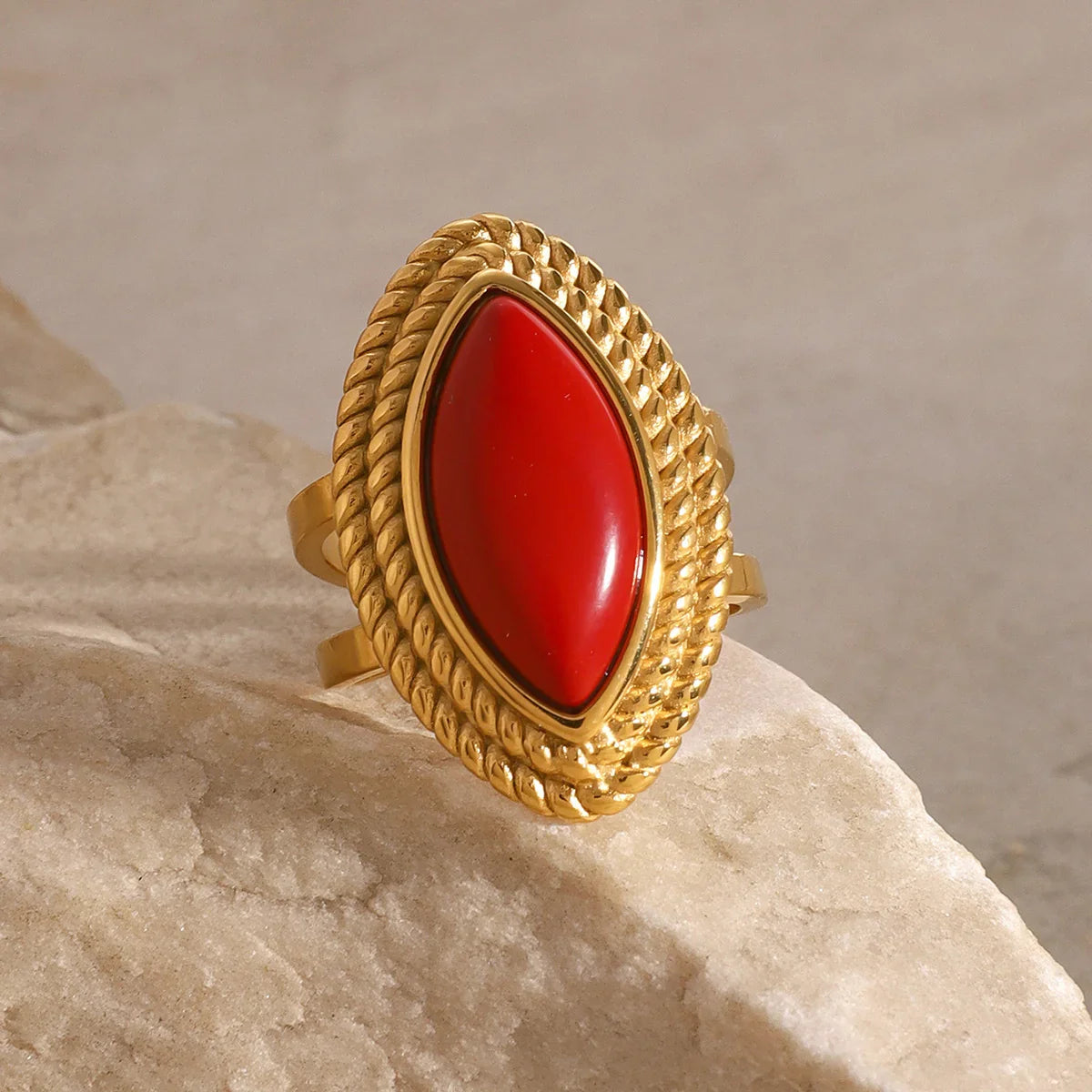[ElanLuxe]Heidi Marquise Gold Ring